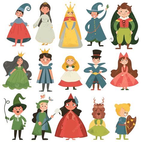 Fairy Tale Characters Set, Fairy Tale, Enchanted, Witchcraft PNG ...