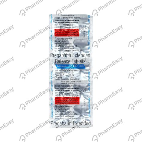 Maxgalin Er 100 MG Tablet (10): Uses, Side Effects, Price & Dosage ...