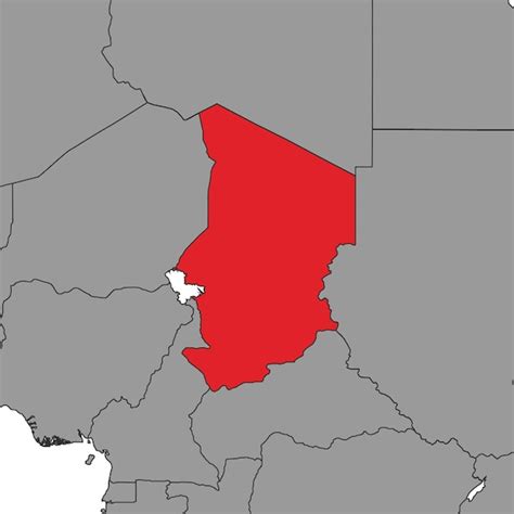 Chad on world map vector illustration | Premium Vector