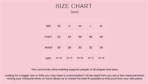 Size Chart – Armoire