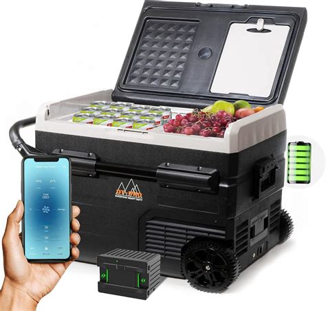 Buy Portable Refrigerator Battery Operated Camping Fridge, Off grid solar powered cooler with ...