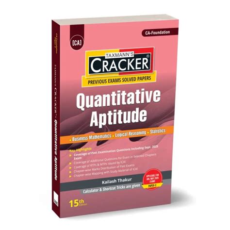 CA Foundation Quantitative Aptitude Cracker By Kailash Thakur Jan 26 Exam