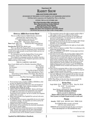 Fillable Online topsfieldfair 2009 Topsfield Fair Show (PDF) - Essex ...