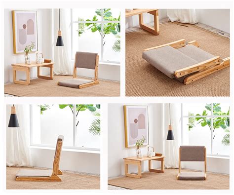 Buy ZHEKUN Tatami Chair Accent Furniture,Foldable Meditation Floor ...