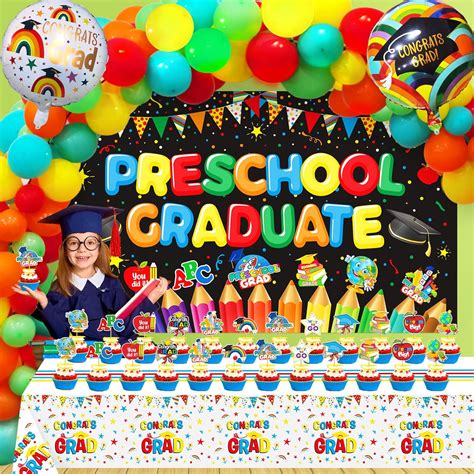 Preschool Graduation Decorations Preschool Graduation Backdrop Pre-k ...