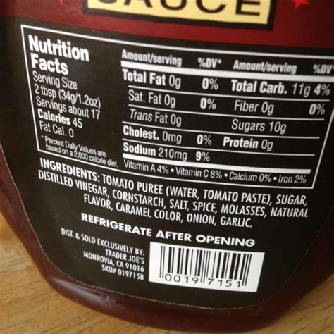 Barbeque Sauce Nutrition Information - Nutrition Information