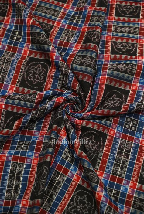 Multi Color Utkalaxmi Sambalpuri Ikat Cotton Fabric – IndianVillèz