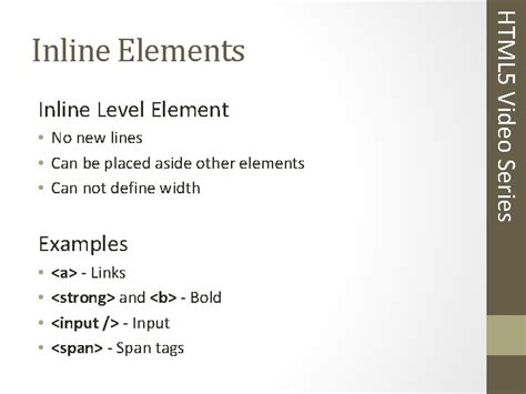 Diagram showing inline-level elements