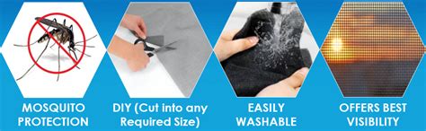 LifeKrafts 120 GSM Fiberglass Windows Mosquito Net Roll. DIY Cut to Any ...