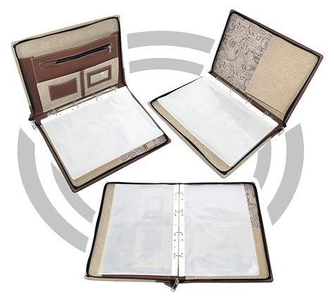 DAHSHA Leather Professional 4 Ring Files and Folders, Documents ...