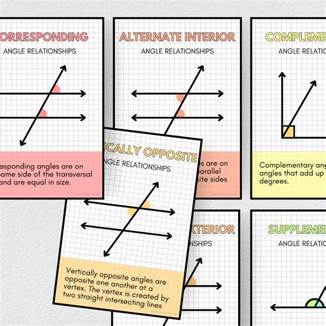 Angles: Relationships - Posters and Student Activity - Worksheets Library