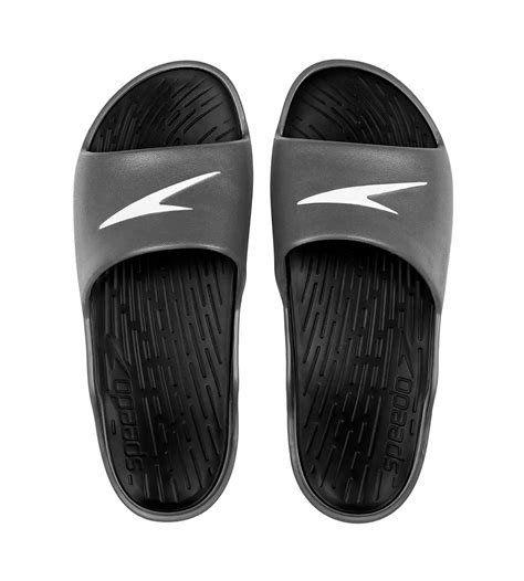 Buy Speedo Single Colour Slide Black-Oxid Grey-White Footwear Online ...