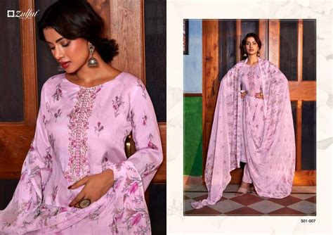 Zulfat Dilreet Exclusive Cotton Dress Material Collection: Textilecatalog