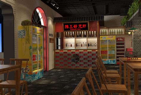 深圳领鲜海鲜自助餐厅-设计案例-建E室内设计网