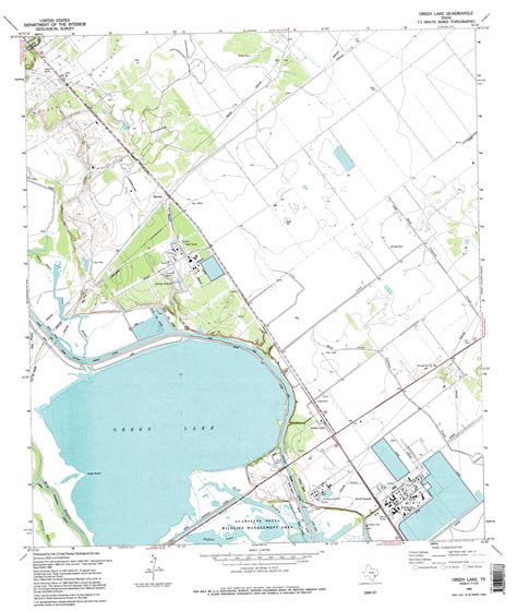 Green Lake topographic map 1:24,000 scale, Texas