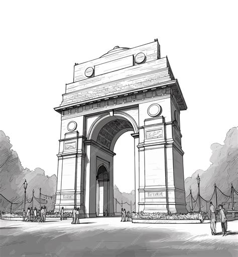 Indian Gate Drawing