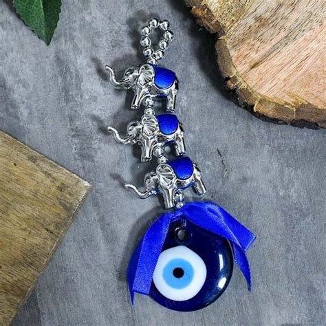 Buy Turkish Evil Eye & Elephants Wall Hanging Protection Amulet Online ...