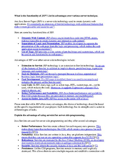 WEb Tech - jfijEOP:Fjqpjfls.JL': - What is the functionlity of JSP ...