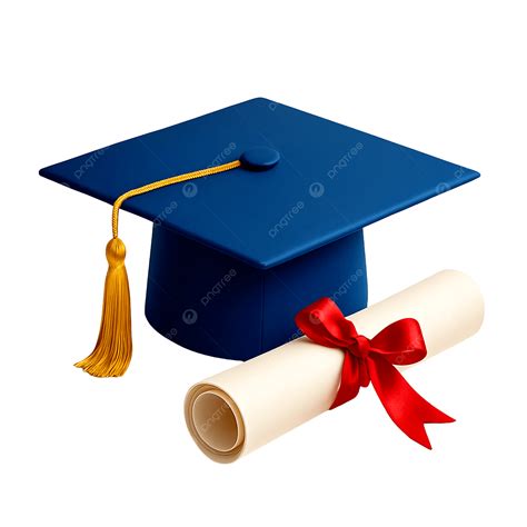 Blue Graduation Hat With Diploma Scroll, Graduation Cap, Diploma ...