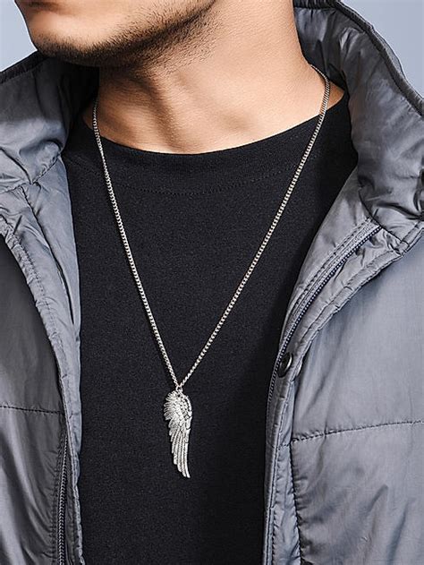 Buy Silver Plated Wing Charm Men Necklace@Best Price1799