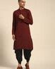 Buy Maroon 2-Piece Ethnic Suit for Men by KISAH Online | Ajio.com