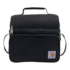 Carhartt Deluxe Dual Compartment Insulated Lunch Cooler Bag, Black ...