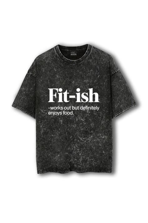 Manmaker Fitish Acid Wash Oversized Gym T-shirt | Gym Wear for Women