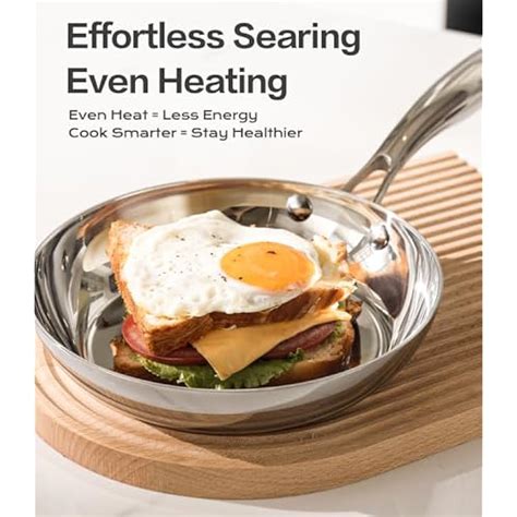 USELUCK Stainless Steel 8 Inch Frying Pan, Tri-ply India | Ubuy