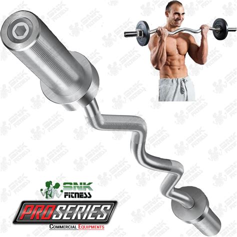 Buy SNK FITNESS Commercial Olympic EZ Curl Bar for 2-inch Plates - Ez ...