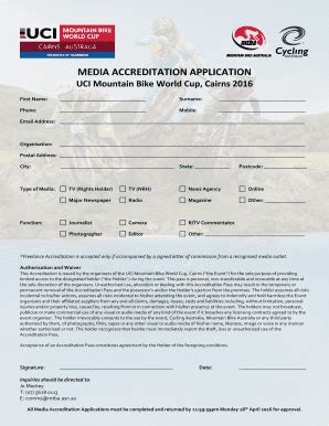 Fillable Online mtba asn MEDIA ACCREDITATION APPLICATION - MTBA - mtba ...