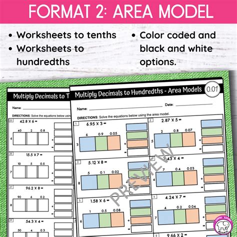 Image result for Multiplying Decimals Using Area Model