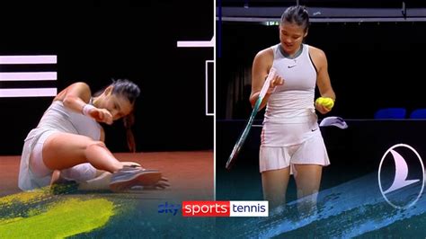 Emma Raducanu escapes injury after losing her footing against Iga ...