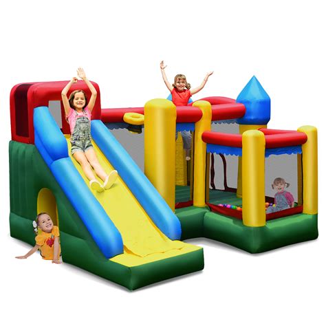 Buy Costway Mighty Inflatable Bounce House Castle Jumper Moonwalk ...