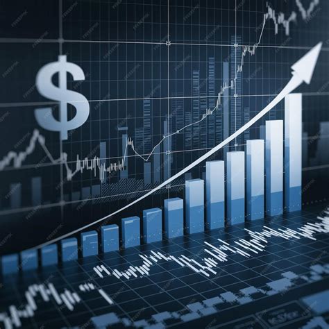 Um gráfico detalhado com uma tendência ascendente que ilustra o ...