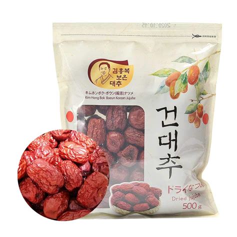 Buy Kim Hong Bok Boeun Korean Dried Jujube Red Dates, Whole Fruit, No ...