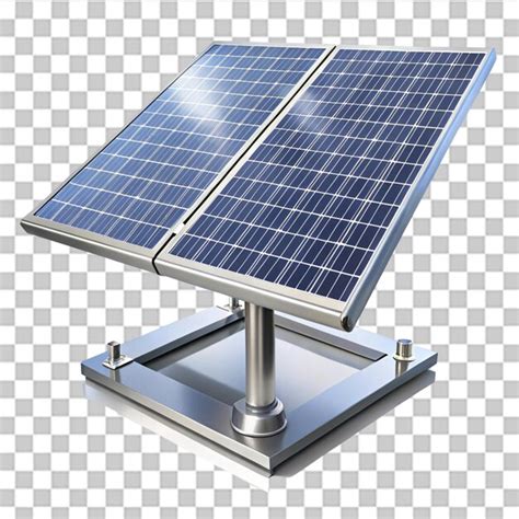 Solar power plates on aluminum base for floor isolated on transparent ...