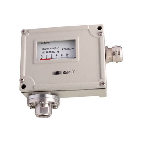 Baumer Adjustable Dead Band Pressure Switch Diaphragm Type Model CNI ...
