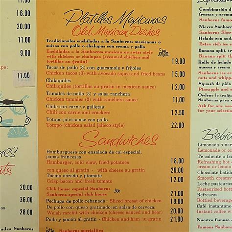 Mexican Restaurants Menus In Spanish