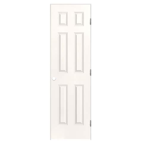 Masonite 24-in x 80-in White Hollow Core 6-panel Left Hand Molded ...