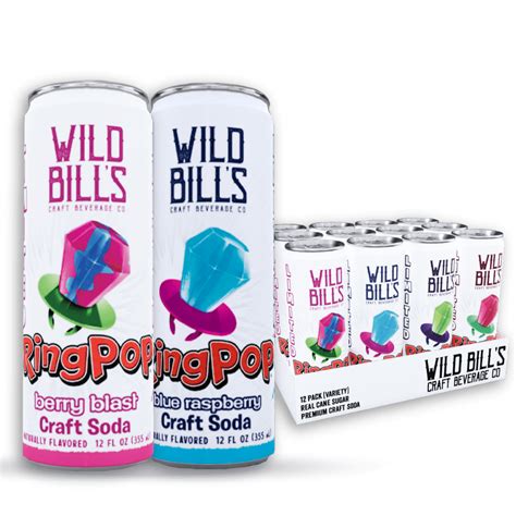 Wild Bill's Ring Pop Soda Variety Pack - Premium Craft Sparkling ...