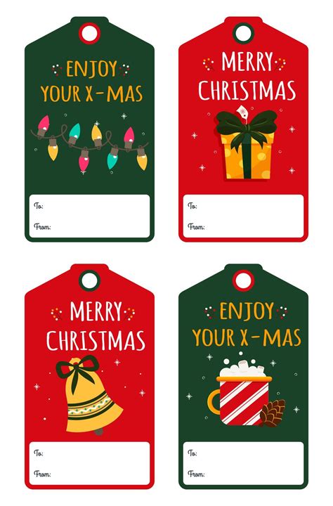 Christmas Gift Tags Black And White - 15 Free PDF Printables ...