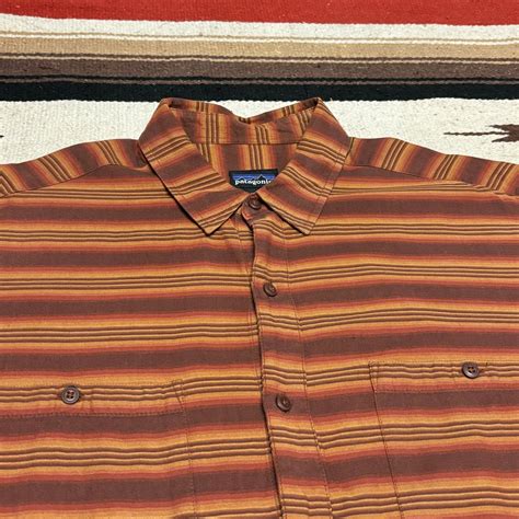 " Patagonia " Cotton Border L/S Shirts size L | DESERTSNOW