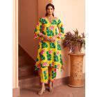 Multicolor Printed Cotton Kurta with Pants- Set of 2