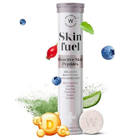 Wellbeing Nutrition Skin Fuel Collagen Glutathione Hyaluronic Acid ...