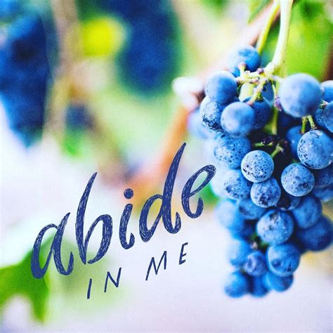 Abide in Me Scripture Verse with Grape Branch