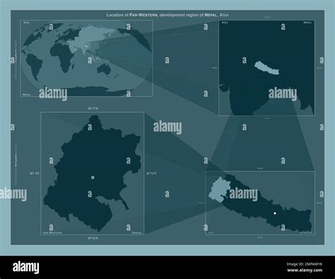 Far-Western, development region of Nepal. Diagram showing the location of the region on larger ...