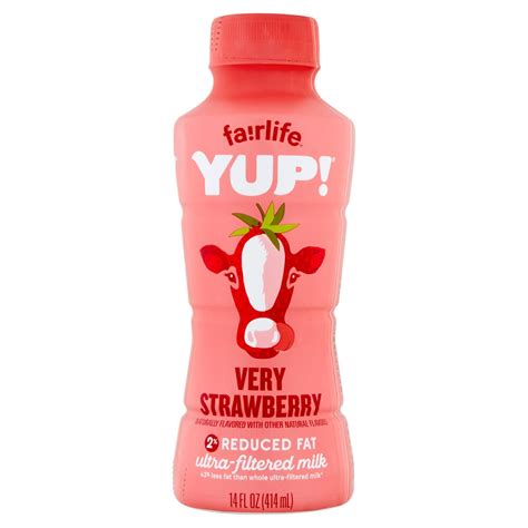 Fairlife Yup! Very Strawberry 2% Reduced Fat Ultra-Filtered Milk, 14 fl ...