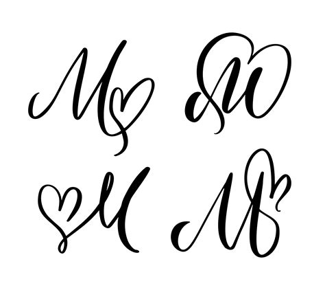 Decorative Letter M Cursive