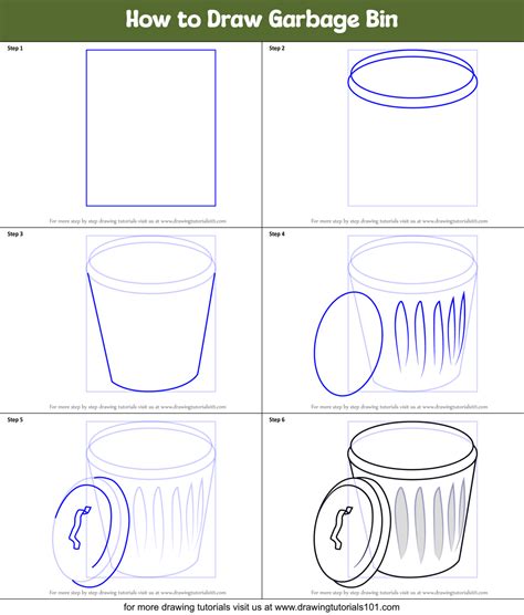 How To Draw A Garbage Bin