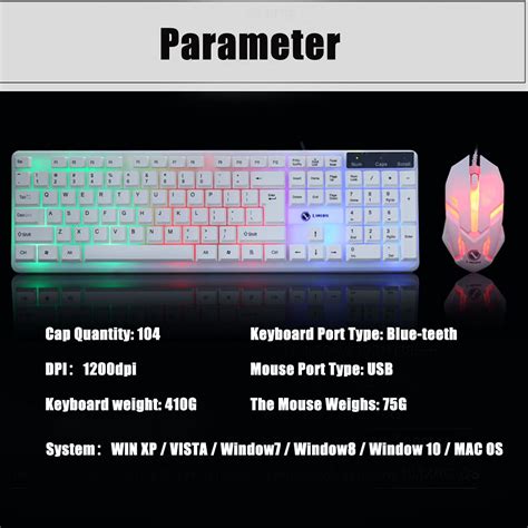Buy Wired Gaming Keyboard and Mouse Combo with LED Colorful Backlight ...